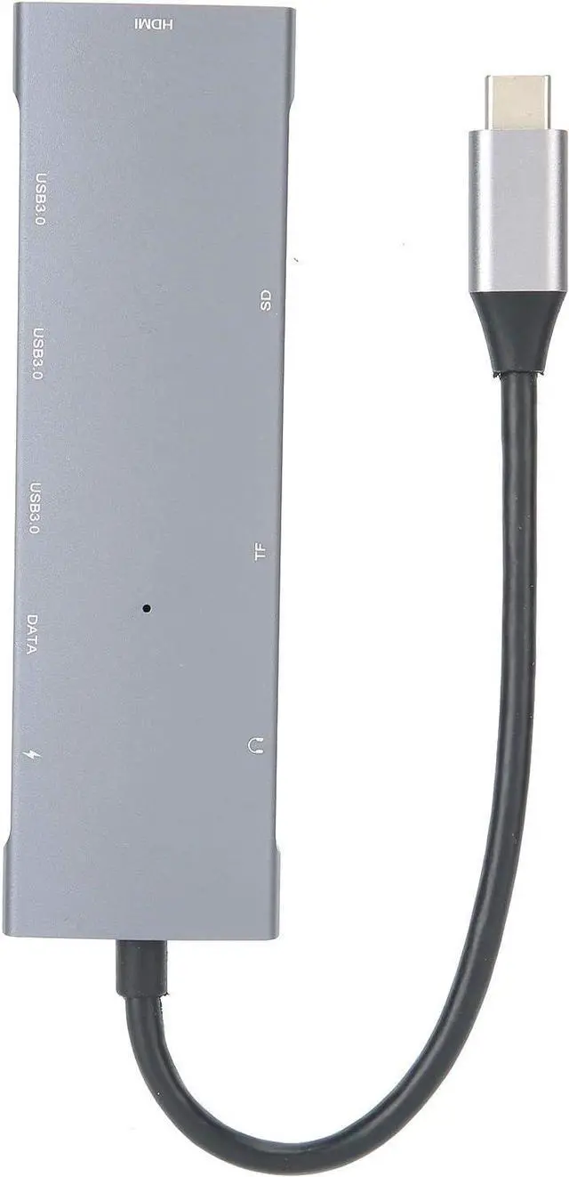 Alt view image 6 of 7 - 9 in 1 Docking Station, Type-C Adapter, Multiport Hub, HDMI 3.5mm Audio Memory Card Docking Station - Widely Compatible - with 3pcs USB 3.0 Ports