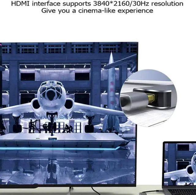 Alt view image 5 of 7 - PGNEX Adapter 6 in 1 C to 3.0, USB-C Type C 3.0 Splitter C HUB, Design(Style One)