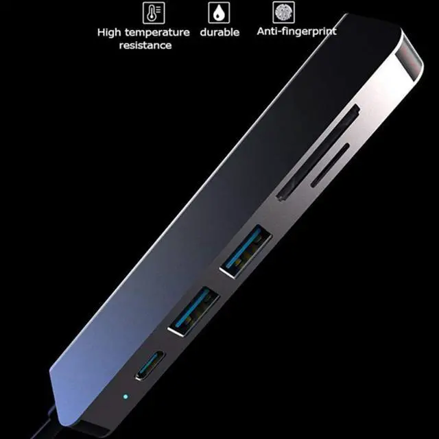 Alt view image 7 of 7 - PGNEX Adapter 6 in 1 C to 3.0, USB-C Type C 3.0 Splitter C HUB, Design(Style One)