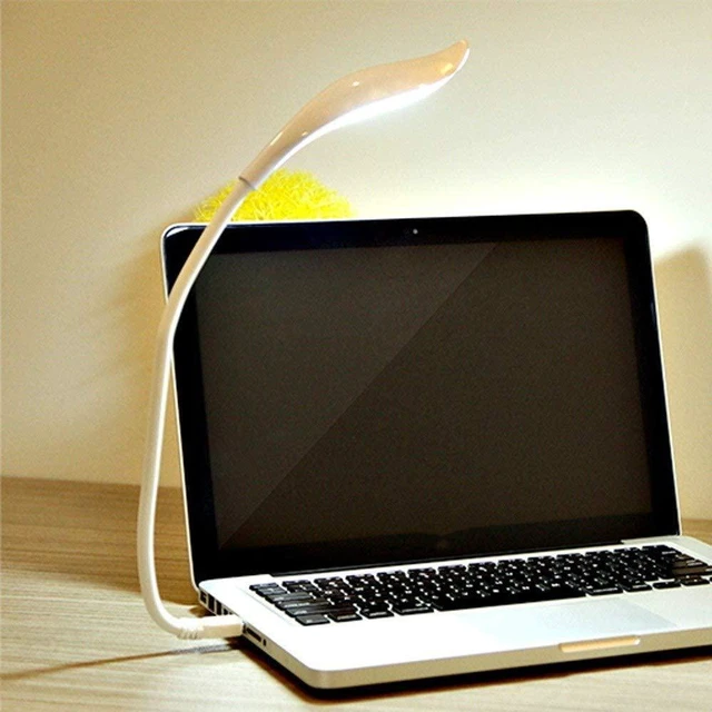 Alt view image 4 of 5 - Small Black Table lamp USB Led Desk Lamp Portable Rectangle Glow Light Flexo Flexible Table Lamps LED Bulb Reading Book Lights for Computer PC Laptop