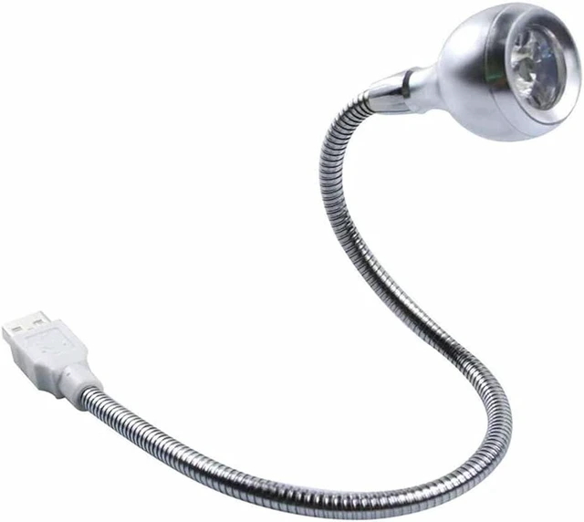 Alt view image 2 of 5 - 3W Led Book Light USB Operated Flexible Neck Portable Lamp White or Warm White Lighting Metal for PC Computer,Laptop Notebook (Color : A)