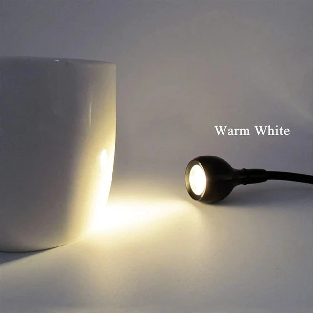 Alt view image 3 of 5 - 3W Led Book Light USB Operated Flexible Neck Portable Lamp White or Warm White Lighting Metal for PC Computer,Laptop Notebook (Color : A)