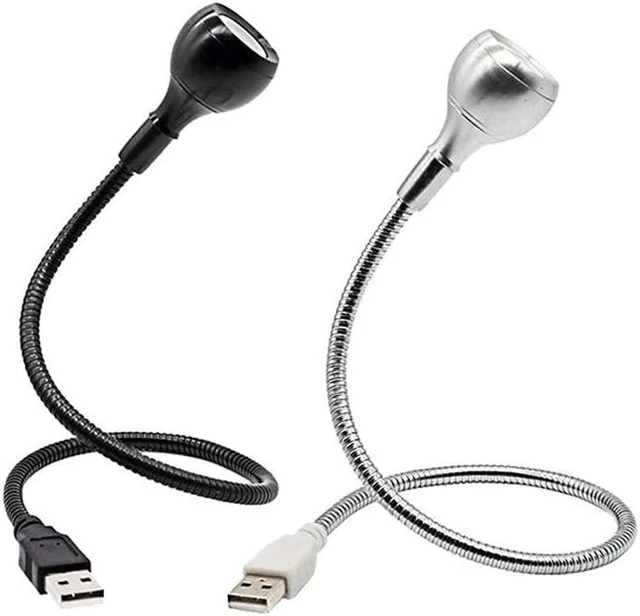 Alt view image 5 of 5 - 3W Led Book Light USB Operated Flexible Neck Portable Lamp White or Warm White Lighting Metal for PC Computer,Laptop Notebook (Color : A)