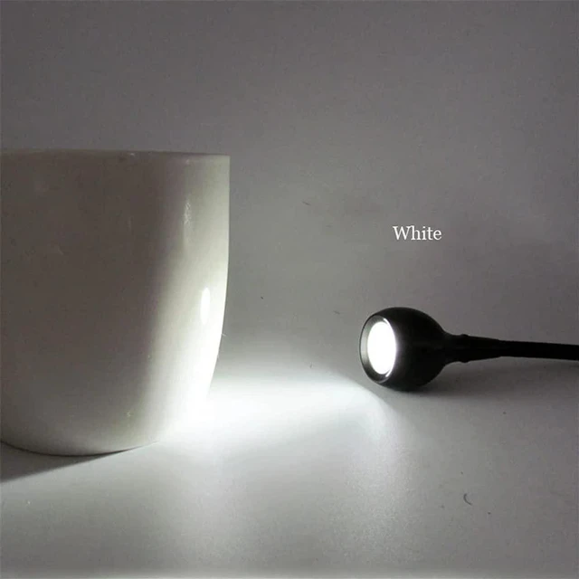 Alt view image 4 of 5 - 3W Led Book Light USB Operated Flexible Neck Portable Lamp White or Warm White Lighting Metal for PC Computer,Laptop Notebook (Color : A)