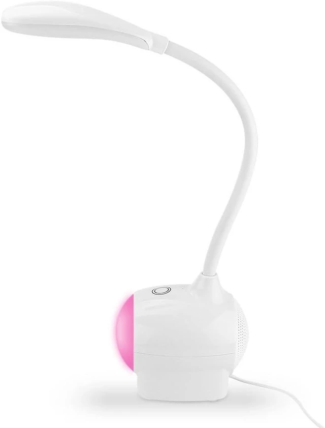 Alt view image 2 of 7 - ELEOPTION Dimmable Color LED Desk Lamp Touch-Sensitive Control Panel with 3 Adjustable Brightness Levels 7 Colorful Atmosphere Light with USB Charging Port