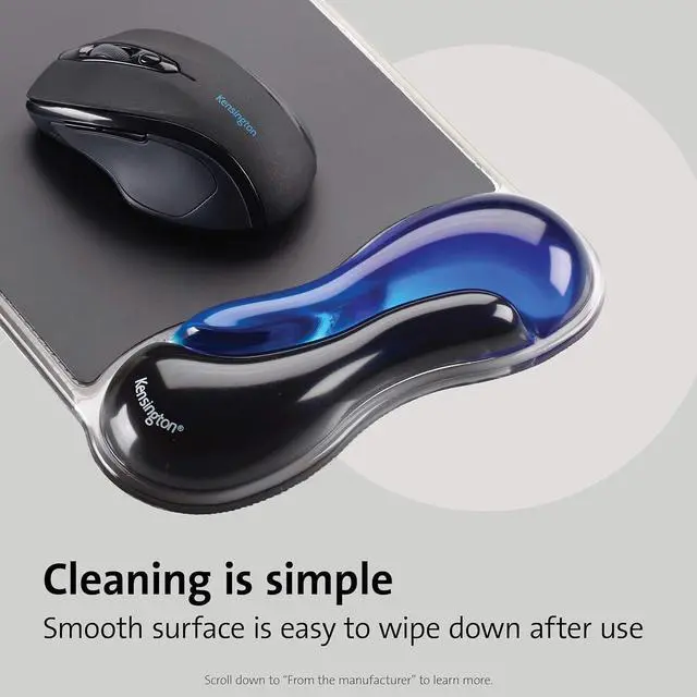 Alt view image 5 of 7 - Duo Gel Mouse & Keyboard Wrist Rest Bundle Set Ergonomic Keyboard and Mouse Pad With Wrist Support Keyboard Wrist Rest Computer Keyboard Pad Cooling Gel Non-Skid Backing Blue K52920WW