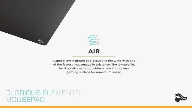 Alt view image 6 of 7 - Elements Air Mousepad - XL Hard and Ultra Thin Polycarbonate Flexible Surface Large Gaming Mouse Pad 15X17 Extended Hard Mousepad (Helios) (GLO-MP-ELEM-AIR)