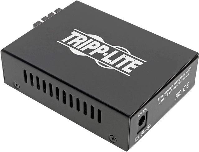 Tripp Lite Network Copper RJ45 Ethernet to Fiber SC Duplex Singlemode Cable  Extender Converter, 1310nm Wavelength, Gigabit Network, Extend 12.4 Miles 