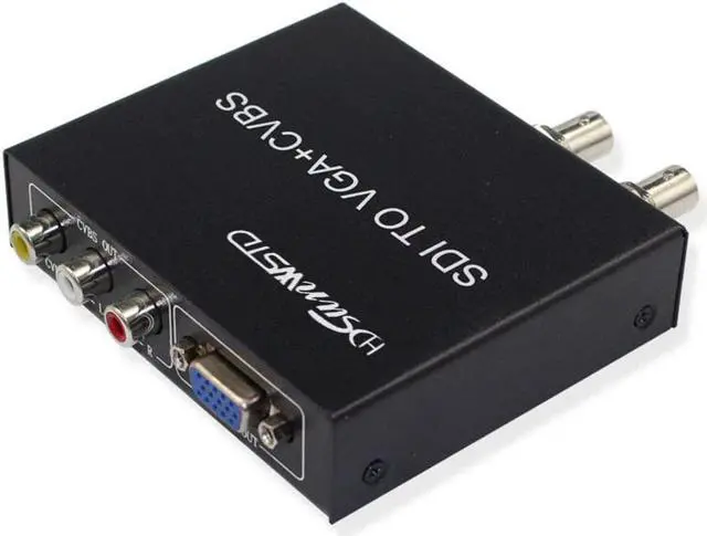 Alt view image 2 of 7 - HDSUNWSTD SDI (SD-SDI/HD-SDI/3G-SDI) to VGA+CVBS/AV+SDI Converter Support 1080P for Monitor/Camera/Display with us Power Adapter
