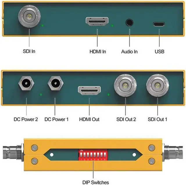 Alt view image 7 of 7 - AVMATRIX SC2030 SDI to HDMI-Compatible Signal Converter, 3G-SDI HDMI-Compatible Scaling Cross Converter