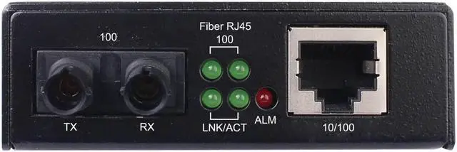 Alt view image 3 of 7 - Tripp Lite Network Copper RJ45 Ethernet to Fiber ST Duplex Multimode Extender Converter, 1310nm Wavelength, Hardened Housing, 10/100 Mbps, Extend 1.2 Miles / 2 Km, 2-Year Warranty (N784-H01-STMM)