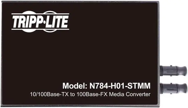 Alt view image 6 of 7 - Tripp Lite Network Copper RJ45 Ethernet to Fiber ST Duplex Multimode Extender Converter, 1310nm Wavelength, Hardened Housing, 10/100 Mbps, Extend 1.2 Miles / 2 Km, 2-Year Warranty (N784-H01-STMM)