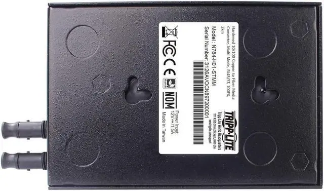 Alt view image 7 of 7 - Tripp Lite Network Copper RJ45 Ethernet to Fiber ST Duplex Multimode Extender Converter, 1310nm Wavelength, Hardened Housing, 10/100 Mbps, Extend 1.2 Miles / 2 Km, 2-Year Warranty (N784-H01-STMM)
