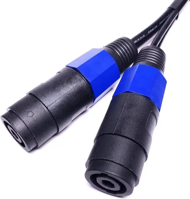 Alt view image 4 of 7 - CESS-132 Speakon Splitter Cable, Speak-on Break Out for Speaker Cable, 2 Pack (1-Male to 2-Female)