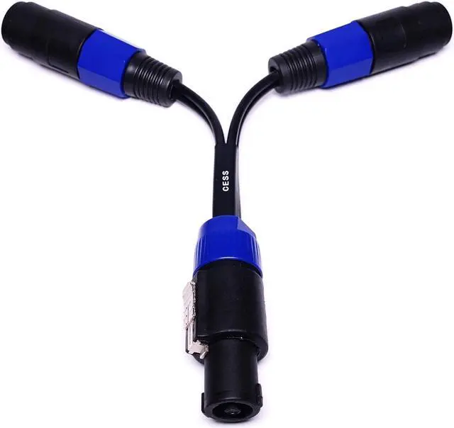 Alt view image 5 of 7 - CESS-132 Speakon Splitter Cable, Speak-on Break Out for Speaker Cable, 2 Pack (1-Male to 2-Female)