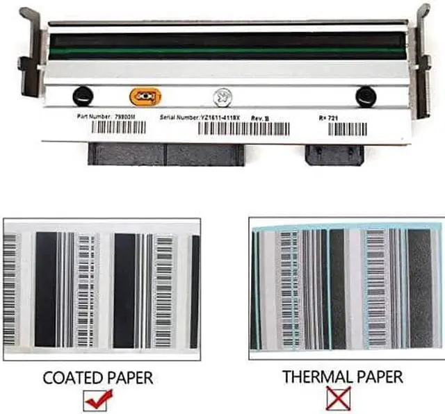 Alt view image 3 of 4 - xqjywjcd Printhead & Roller & Belt Compatible with Zebra ZM400 203dpi and Compatible 79800M Thermal Barcode Label Printer Printer Replacement Part