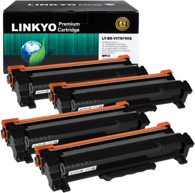 LINKYO+LY-BR-TN760D+Black+Toner+Cartridge+for+Brother+TN760 for