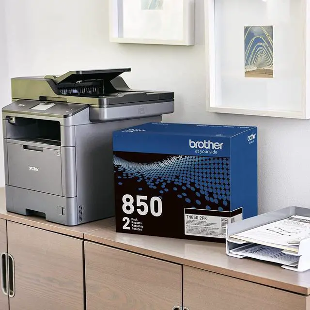 Alt view image 4 of 7 - Brother Genuine High-Yield Black Toner Cartridge Twin Pack TN850 2PK, Model: TN8502PK