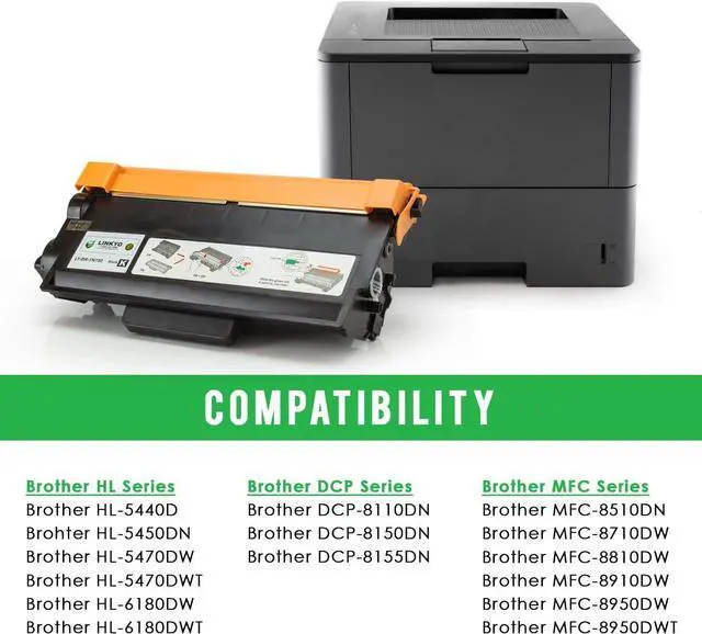 Alt view image 3 of 6 - LINKYO Compatible Toner Cartridge Replacement for Brother TN750 TN-750 TN720 (Black, High Yield, 2-Pack)