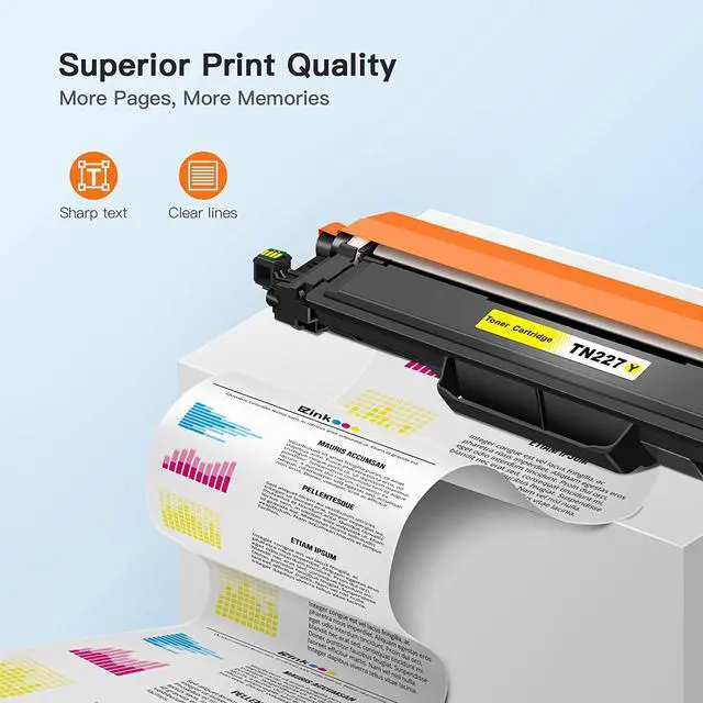 Alt view image 2 of 7 - E-Z Ink (TM) High Yield Compatible Toner Cartridge Replacement for Brother TN227 TN223 TN-227 TN-223 Compatible with MFC-L3750CDW HL-L3210CW HL-L3290CD HL-L3230CDW MFC-L3710CW Printer (C/M/Y, 3 Pack)