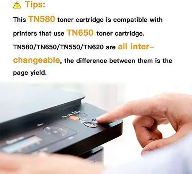 Alt view image 5 of 7 - E-Z Ink (TM) Compatible Toner Cartridge Replacement for Brother TN580 TN650 TN550 TN620 High Yield Compatible with HL-5370DW HL-5340D DCP-8060 DCP-8065DN HL-5240 HL-5250DN MFC-8660DN (Black, 2 Pack)