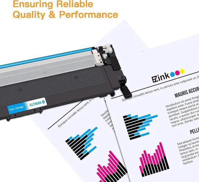 Alt view image 4 of 6 - E-Z Ink (TM) Compatible Toner Cartridge Replacement for Samsung 406 406S CLT-K406S CLT-C406S CLT-M406S CLT-Y406S to use with Xpress C460W C410W (1 Black, 1 Cyan, 1 Magenta, 1 Yellow, 4 Pack)
