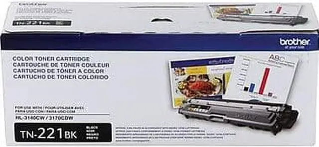 Alt view image 2 of 2 - Brother Genuine TN221BK Color Laser Black Toner Cartridge 2-Pack