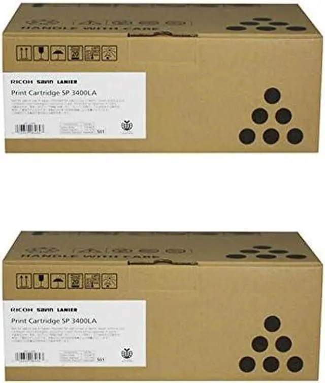 Main image of Ricoh 406464 Black Toner Cartridge 2-Pack for Aficio SP 3400, 3410, 3500, 3510