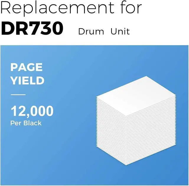 Alt view image 4 of 6 - MYCARTRIDGE Compatible Drum Unit Replacement for Brother DR730 DR-730 for HL-L2370DW HL-L2350DW MFC-L2710DW DCP-L2550DW MFC-L2750DW HL-L2390DW HL-L2370DWXL Printer (2 Black)
