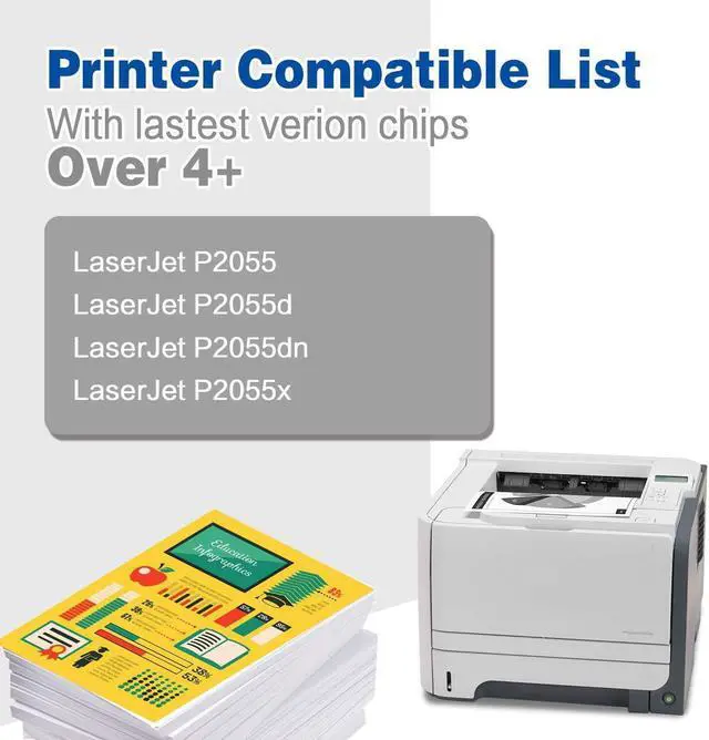 Alt view image 2 of 7 - Kingjet Compatible Toner Cartridge Replacement for 05X CE505X Work for P2055 P2055d P2055dn P2055x, 2 Black