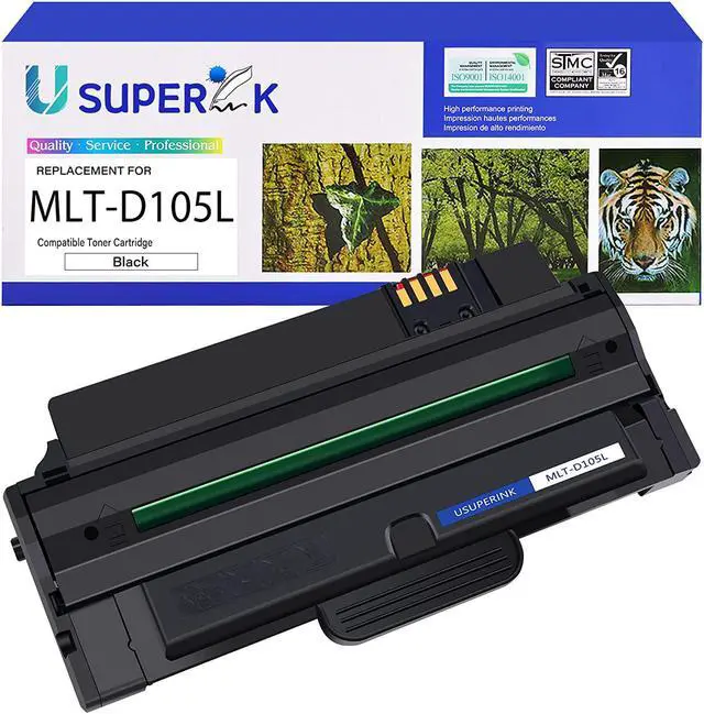 Main image of SuperInk Compatible Toner Cartridge Replacement for Samsung 105 MLT-D105L 105L MLTD105L Use with Samsung ML-2525 ML-2525W ML-2545 ML-1915 SCX-4623F SCX-4623FN SF-650 Printer (Black, 1 Pack)