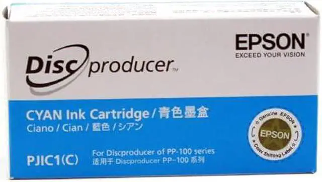 Alt view image 2 of 4 - PJIC1-C13S020447 Cyan Ink Cartridge (1-Pack) for DiscProducer PP-100 in Retail Packaging