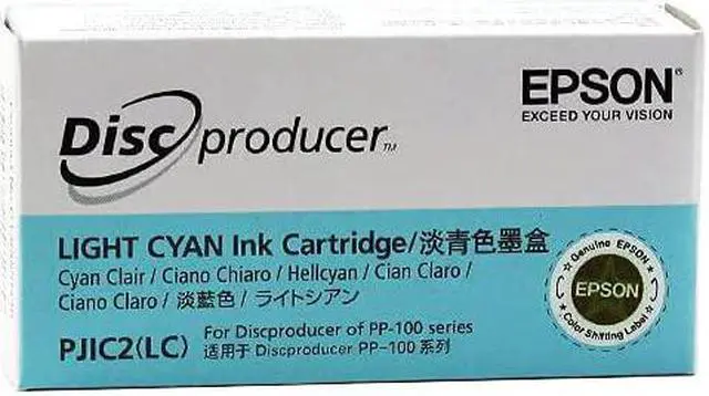 Alt view image 3 of 4 - PJIC2-C13S020448 Light Cyan Ink Cartridge (1-Pack) for DiscProducer PP-100 in Retail Packaging