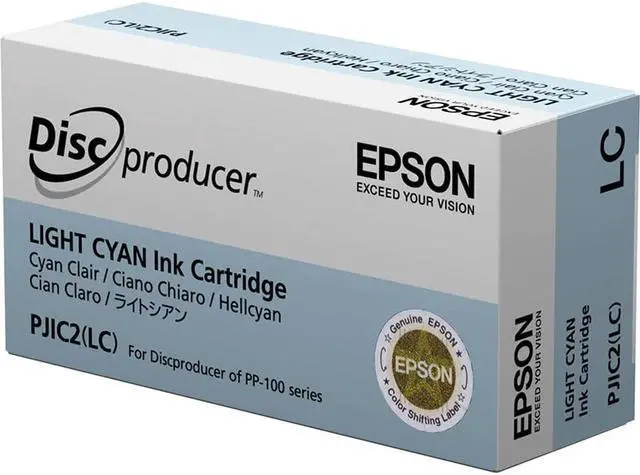Main image of PJIC2-C13S020448 Light Cyan Ink Cartridge (1-Pack) for DiscProducer PP-100 in Retail Packaging