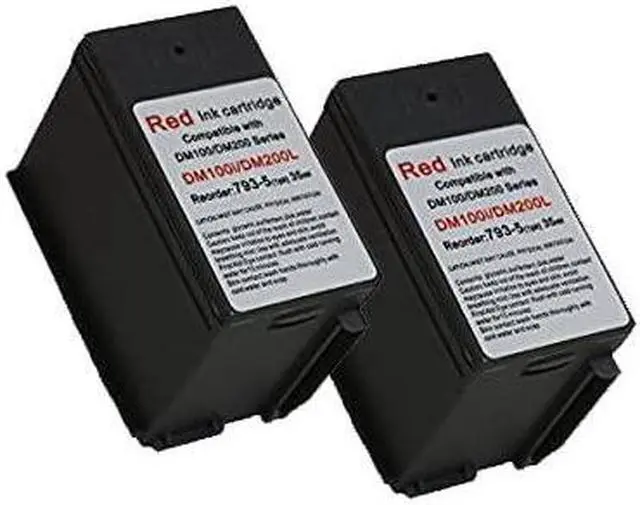 Alt view image 4 of 4 - Discount Supply Company 2-Pack Compatibe 793-5 Red Ink Cartridge for P700, DM100i, DM125i, DM150i, DM175i, DM200L, DM225 Postage Meters