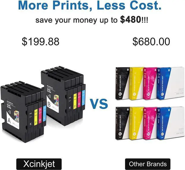 Alt view image 4 of 6 - Xcinkjet New Sublimation Ink Cartridge Compatible for Sawgrass Virtuoso SG500 SG1000 Printer (2 Black, 2 Cyan, 2 Magenta, 2 Yellow, 8-Pack)