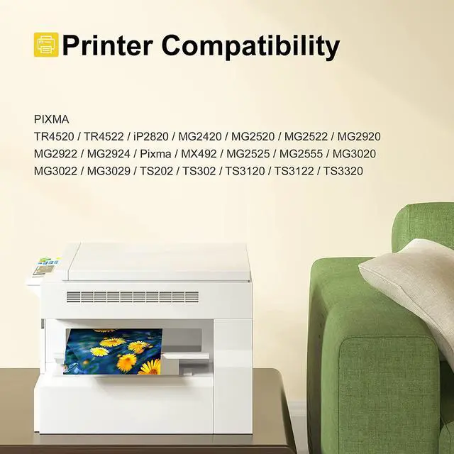 Alt view image 2 of 6 - 245XL Black Ink Cartridge, 2 Combo Pack, Replacement for Canon PG-245 CL-246 XL 246XL PG245XL CL246XL 243 PG243 CL244 with TS3320 TR4520 MG2522 MX492 MX490 MG2522 MG2920 MG2420 MG2520 MG2922 Printer