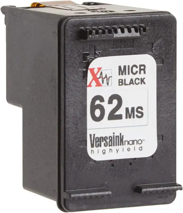 Main image of VersaInk-Nano HP 62 MS Black MICR Ink Cartridge for Check Printing, Black