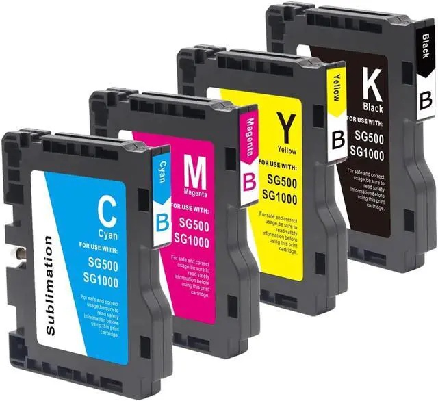 Alt view image 2 of 7 - Primer Ink SG500 SG1000 Sublimation Ink Cartridge Compatible for Sawgrass Virtuoso SG500 SG1000 Printer (1*Black, 1*Cyan,1*Magenta, 1*Yellow 4-Pack) B Series