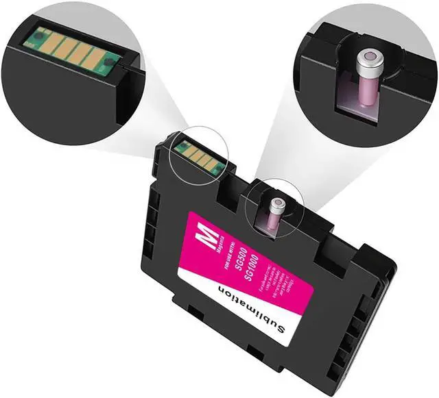 Alt view image 3 of 7 - Primer Ink SG500 SG1000 Sublimation Ink Cartridge Compatible for Sawgrass Virtuoso SG500 SG1000 Printer (1*Black, 1*Cyan,1*Magenta, 1*Yellow 4-Pack) B Series