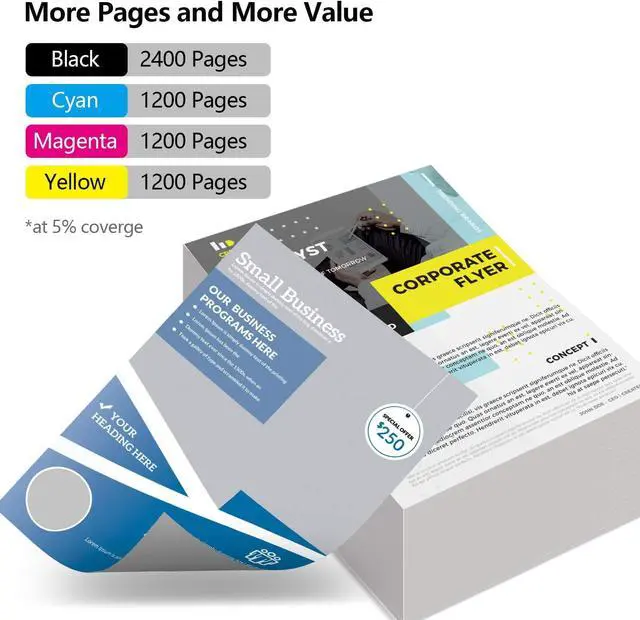 Alt view image 5 of 7 - 10 Pack ONINO Compatible Ink Cartridges for Brother LC20E Replacement High Yield to use with MFC-J985DW MFC-J775DW MFC-J5920DW MFC-J985DWXL Printer(4 Black, 2 Cyan, 2 Magenta,2 Yellow)