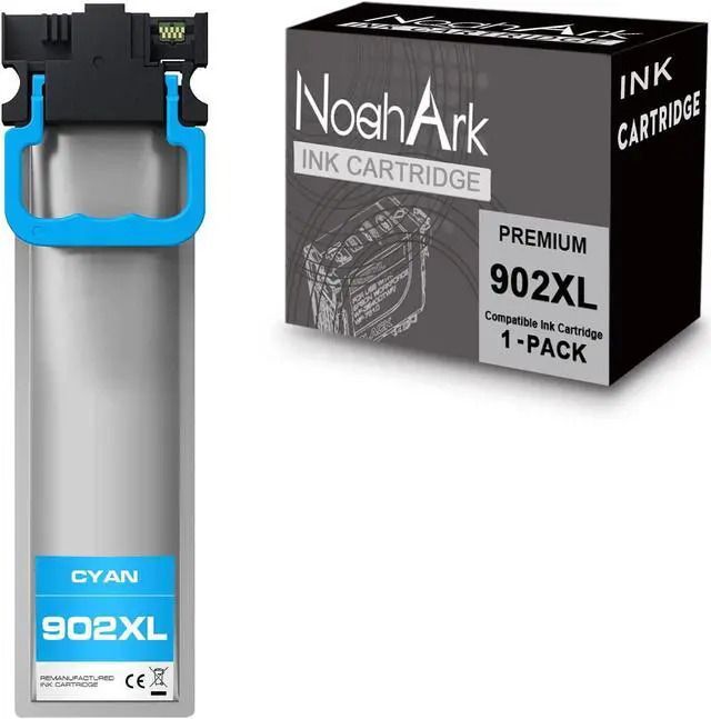 Main image of NoahArk 1 Pack T902XL Remanufacture Ink Cartridges Replacement for Epson 902 XL 902XL for Workforce WF-C5210 WF-C5290 WF-C5710 WF-C5790 Printer (1 Cyan)