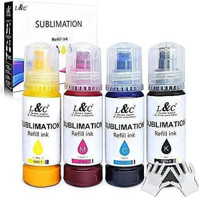 Alt view image 2 of 7 - Save on $11 Ecotank Supertank 4 Color Sublimation Ink (4x70ml) and 4 Black Ecotank Sublimation Ink (4X100ml)