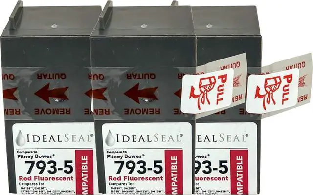 Alt view image 2 of 3 - (3) Compatible Replacement for PB 793-5 Red Ink Cartridge P700, DM100, DM100i, DM125i, DM150i, DM175i, DM200L, DM225, Send Pro C200,C300,C400, Send Pro 300, DM Series, Send Pro C Series: