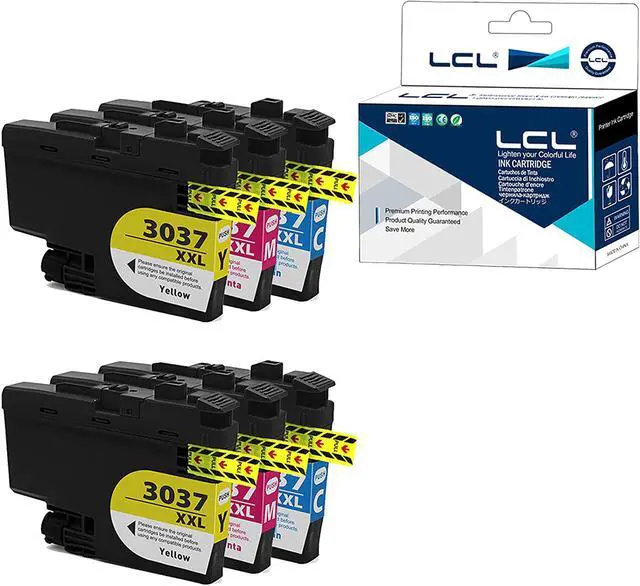 Main image of LCL Compatible Ink Cartridge Pigment Replacement for Brother LC30373PKS LC3037 XXL LC3037XXL LC3037C LC3037M LC3037Y MFC-J5845DW MFC-J5845DW XL MFC-J5945DW MFC-J6945DW MFC-J6545DW(2C 2M 2Y 6-Pack)
