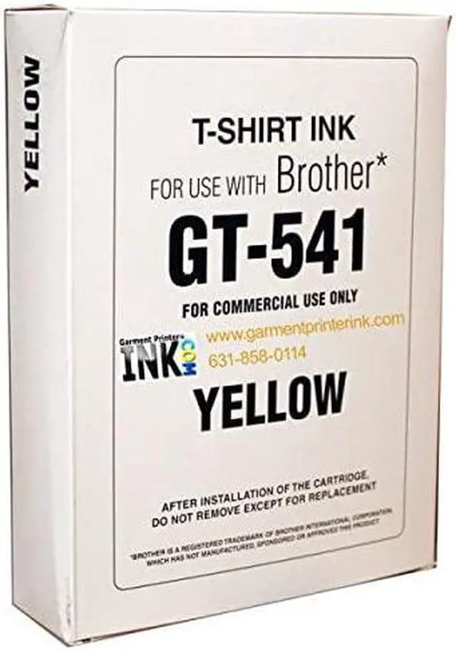 Alt view image 2 of 4 - Brother GT-541 / GT-782 250ml DTG Ink Cartridges, Yellow