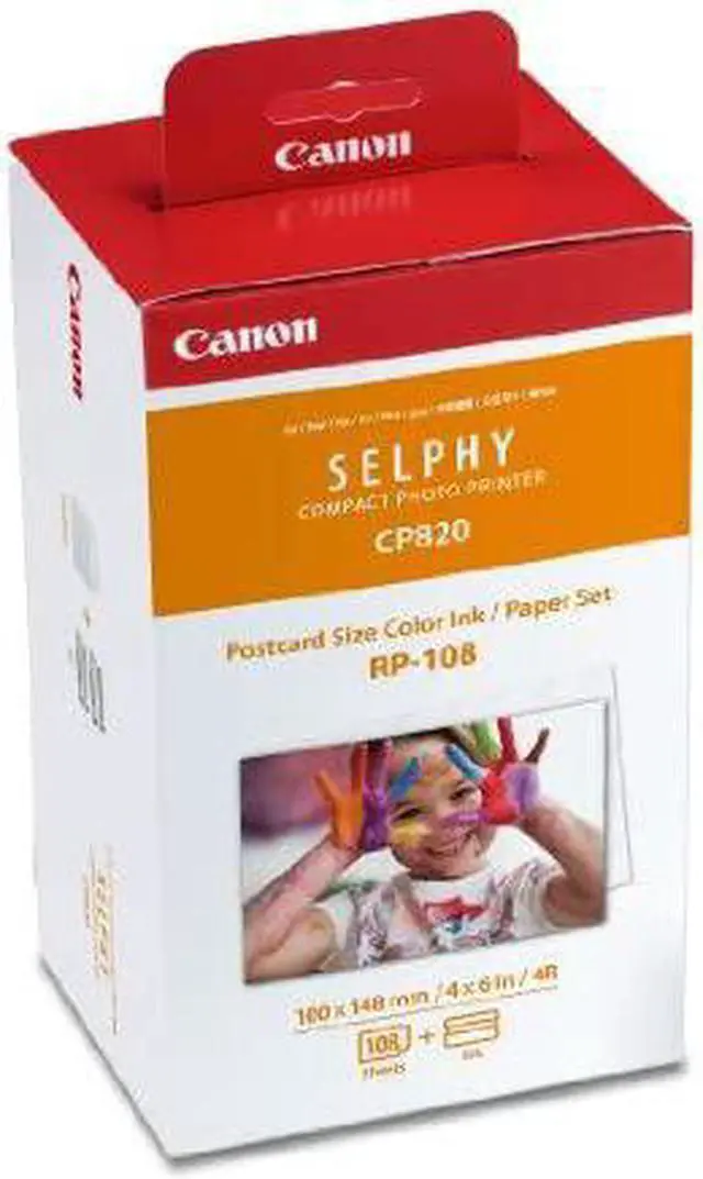 Main image of 5 X CANON RP-108 High-Capacity Color Ink/Paper Set, For Use With SELPHY Printer