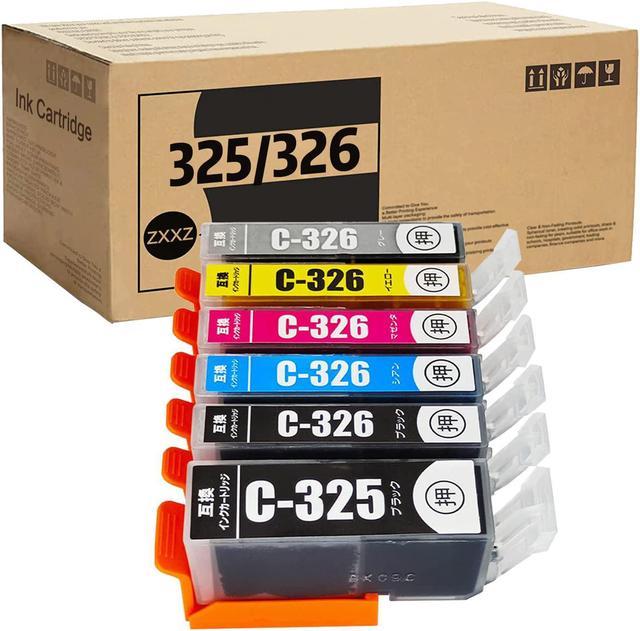 ZXXZ Compatible Ink Cartridge 325 326 Replacement for Canon Pixus IP4830,  IP4930, IX6530, MG5130, MG5230, MG5330, MG6130, MG6230, MG8130, Printer 1set