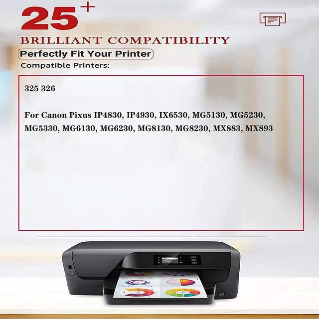 ZXXZ Compatible Ink Cartridge 325 326 Replacement for Canon Pixus