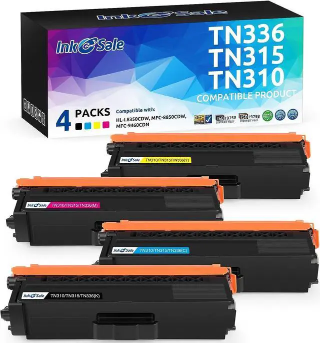 Alt view image 7 of 7 - INK E-SALE Compatible Toner Cartridge Replacement for Brother TN336 TN315 TN310 TN331 (KCMY, 4-Pack), for use with Brother HL-L8350CDW HL-4150CDN MFC-L8850CDW MFC-9970CDW MFC-L8600CDW Printer